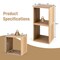 Costway 2PCS Stackable Storage Cube Free-standing Storage Organizer Bookcase for Bedroom White/Natural